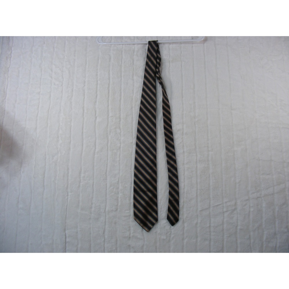 Robert Talbott Necktie Mens One Size Brown Excellent Silk Striped Orbachs